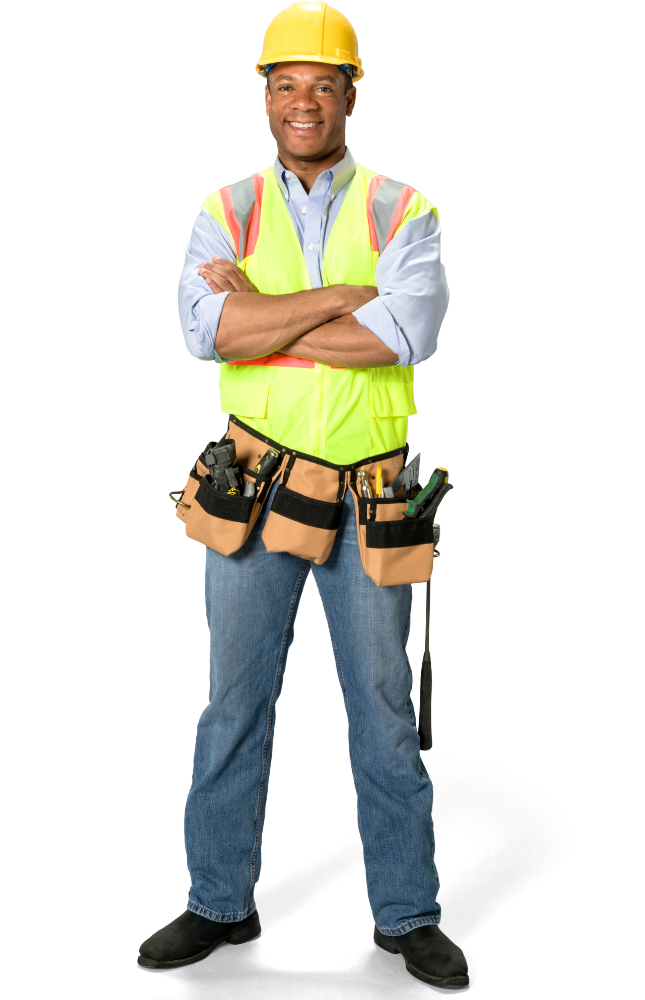 Trades Worker in Safety Vest